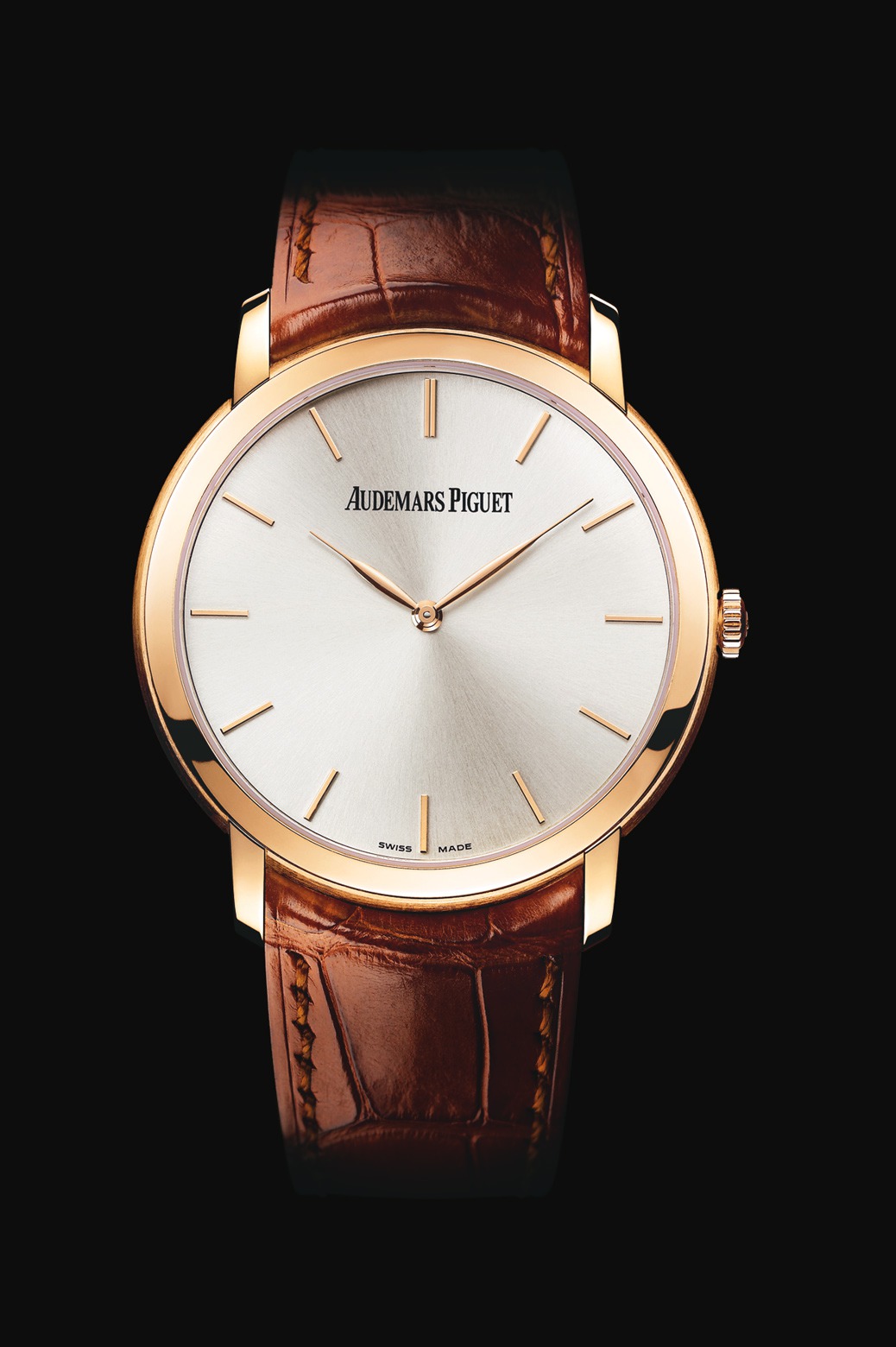 Audemars Piguet Jules Audemars Extra-Thin Pink Gold watch REF: 15180OR.OO.A088CR.01 - Click Image to Close
